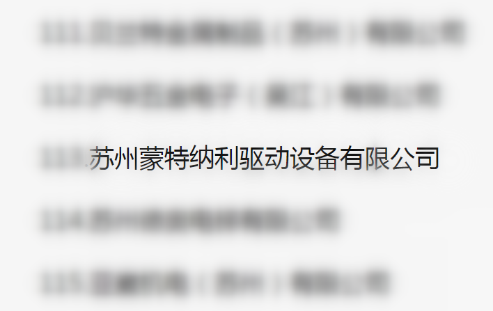 吳江區(qū)百強(qiáng)企業(yè)、納稅大戶，蒙納驅(qū)動榜上有名